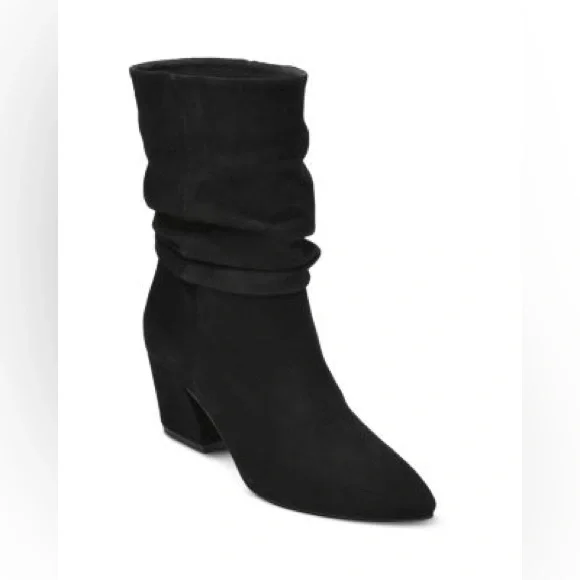 Botkier Skylar Slouched Bootie Pointed Toe Faux Suede Women 7.5 Black - Picture 1 of 9